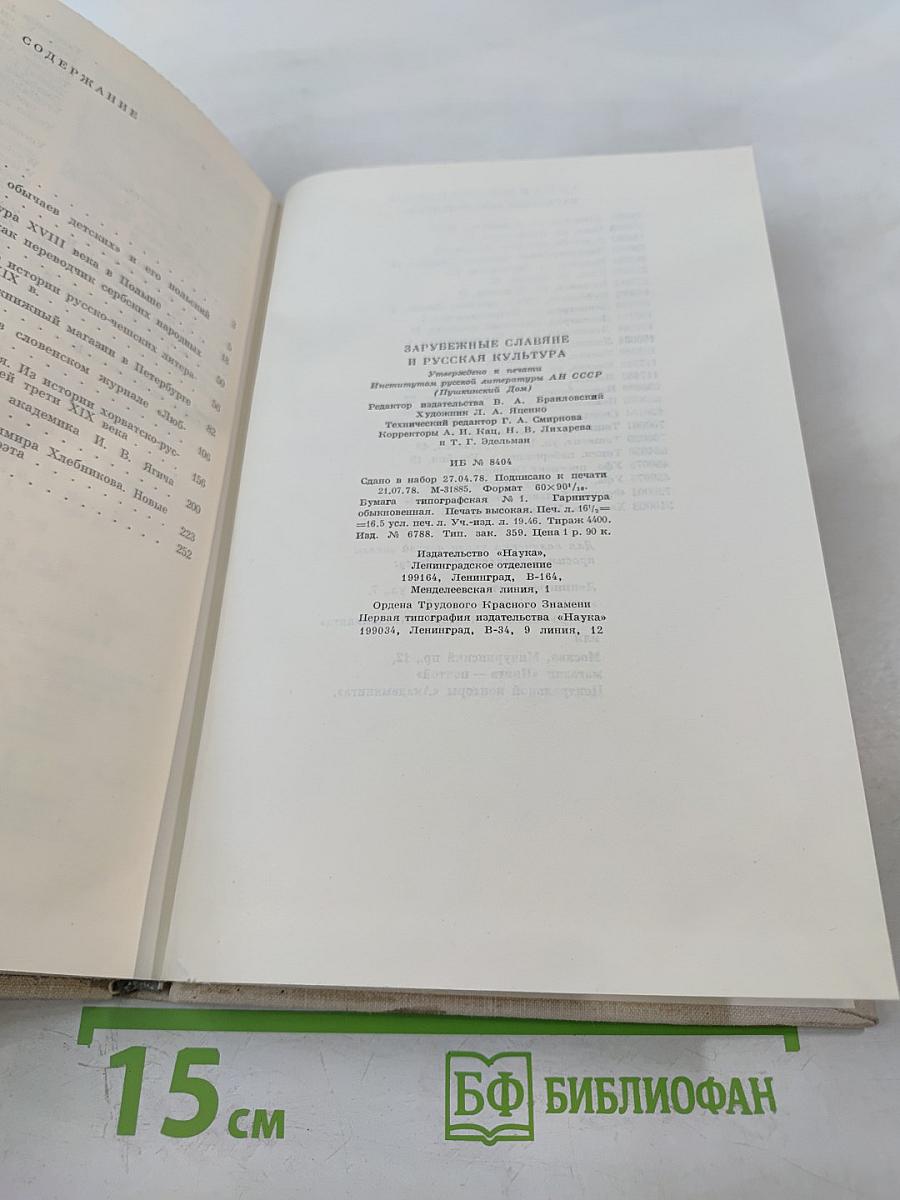 Зарубежные славяне и русская культура