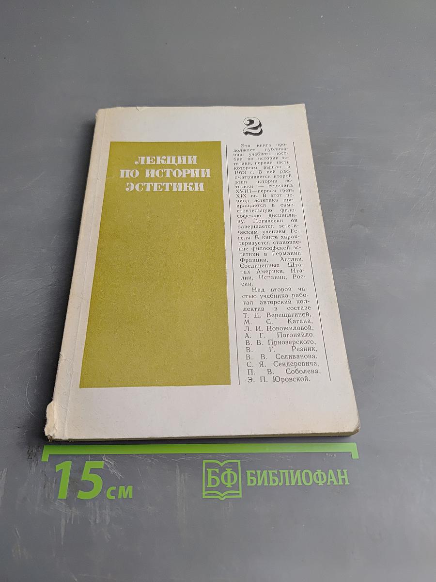 Лекции по истории эстетики. Книга 2