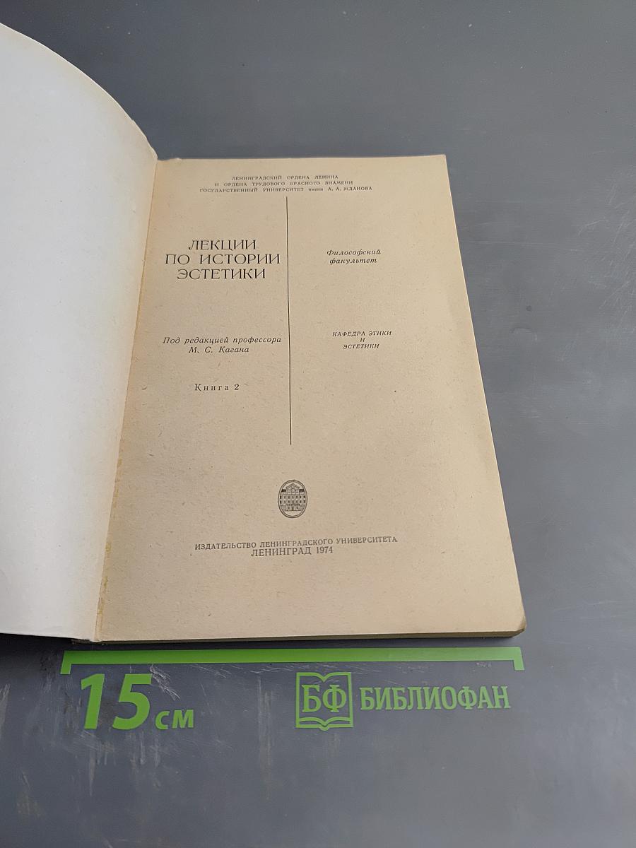 Лекции по истории эстетики. Книга 2