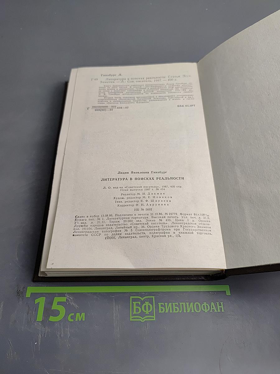 Литература в поисках реальности