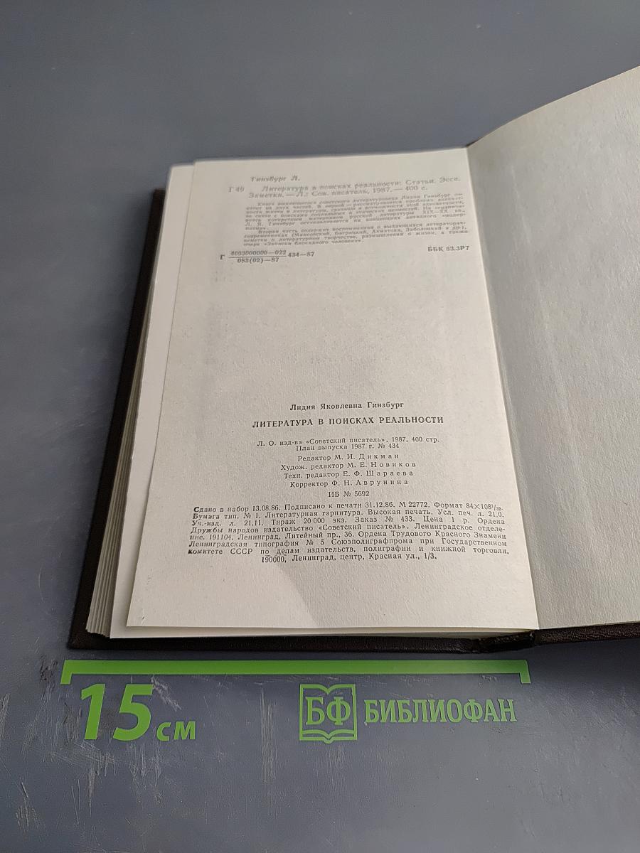 Литература в поисках реальности