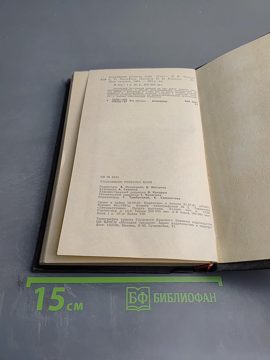 Уголовного розыска воин