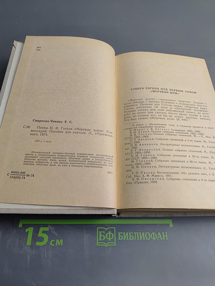 Поэма Н.В. Гоголя "Мертвые души". Комментарий