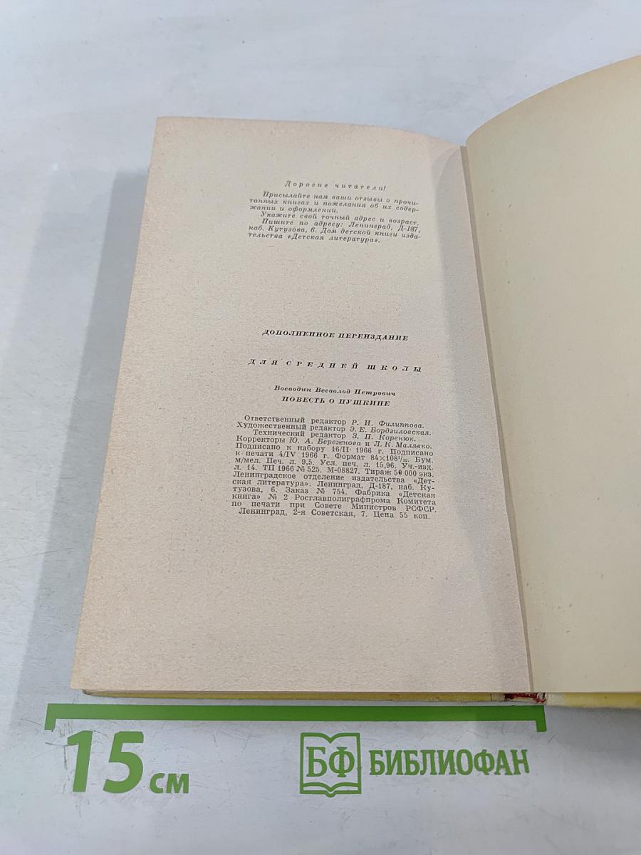 Повесть о Пушкине. Для средней школы. Часть первая