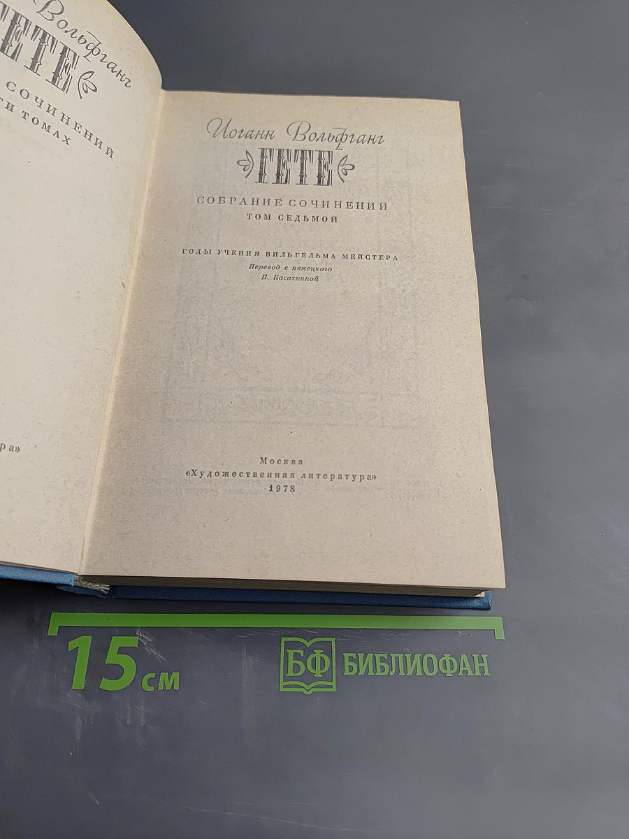 Годы учения Вильгельма Мейстера. Том 7