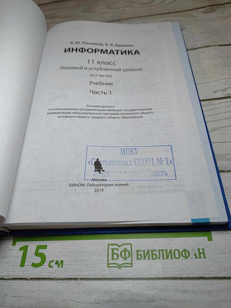 Информатика 11 класс (базовый и углубленный уровни) Часть 1