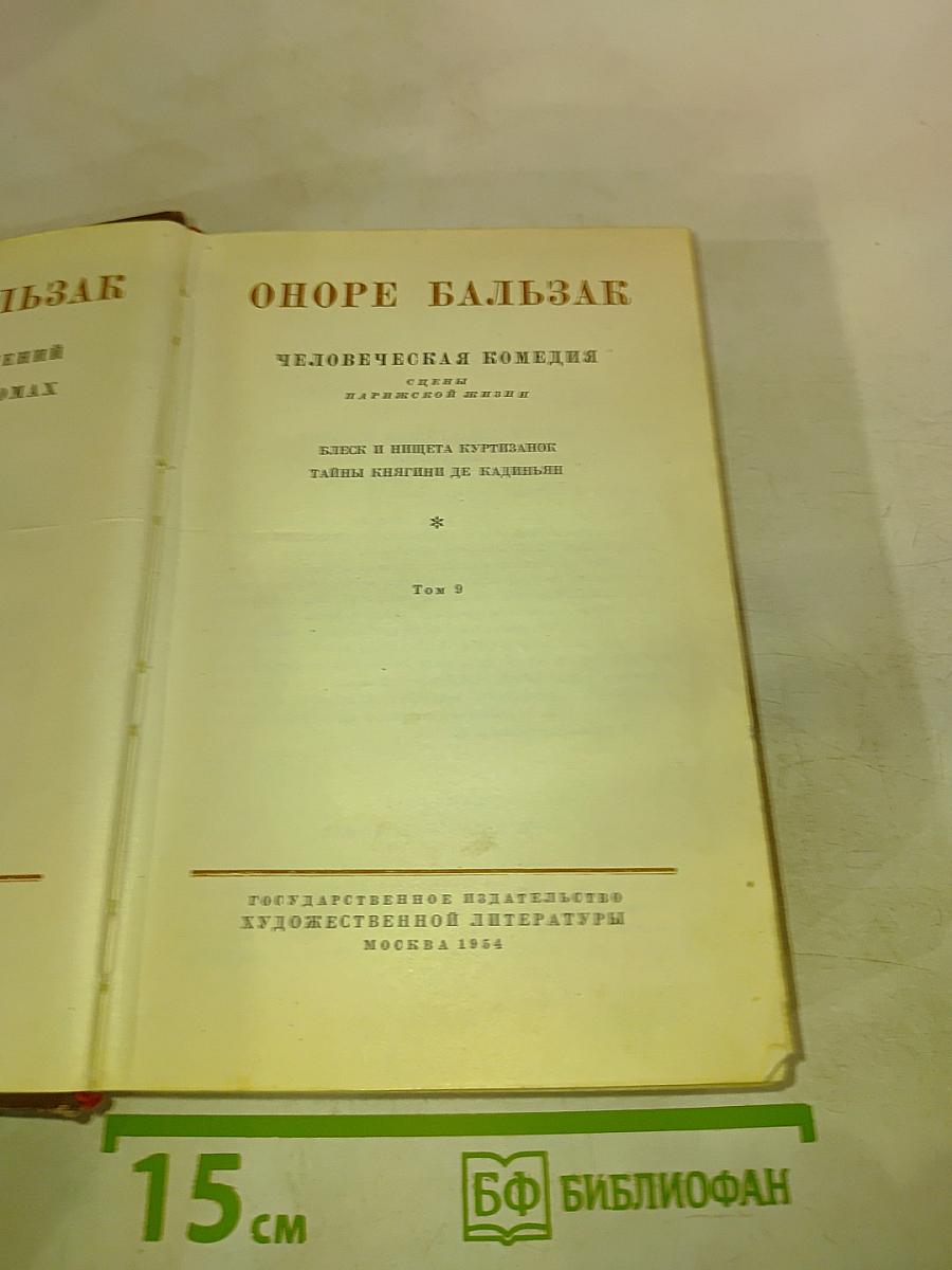 Человеческая комедия. Блеск и нищета куртизанок. Тайны княгини де Кадиньян. Том 9