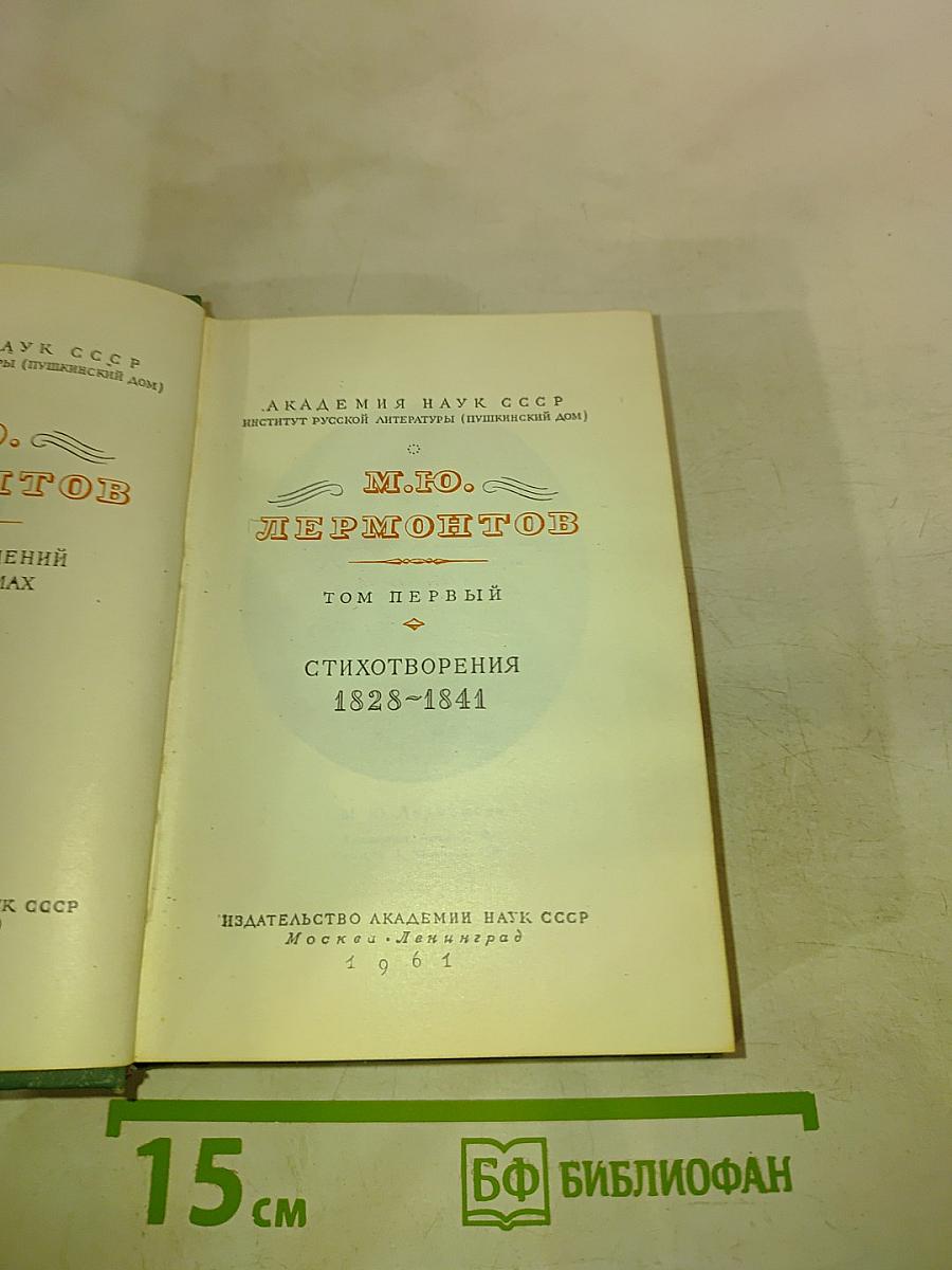 Стихотворения 1828-1841. Том первый