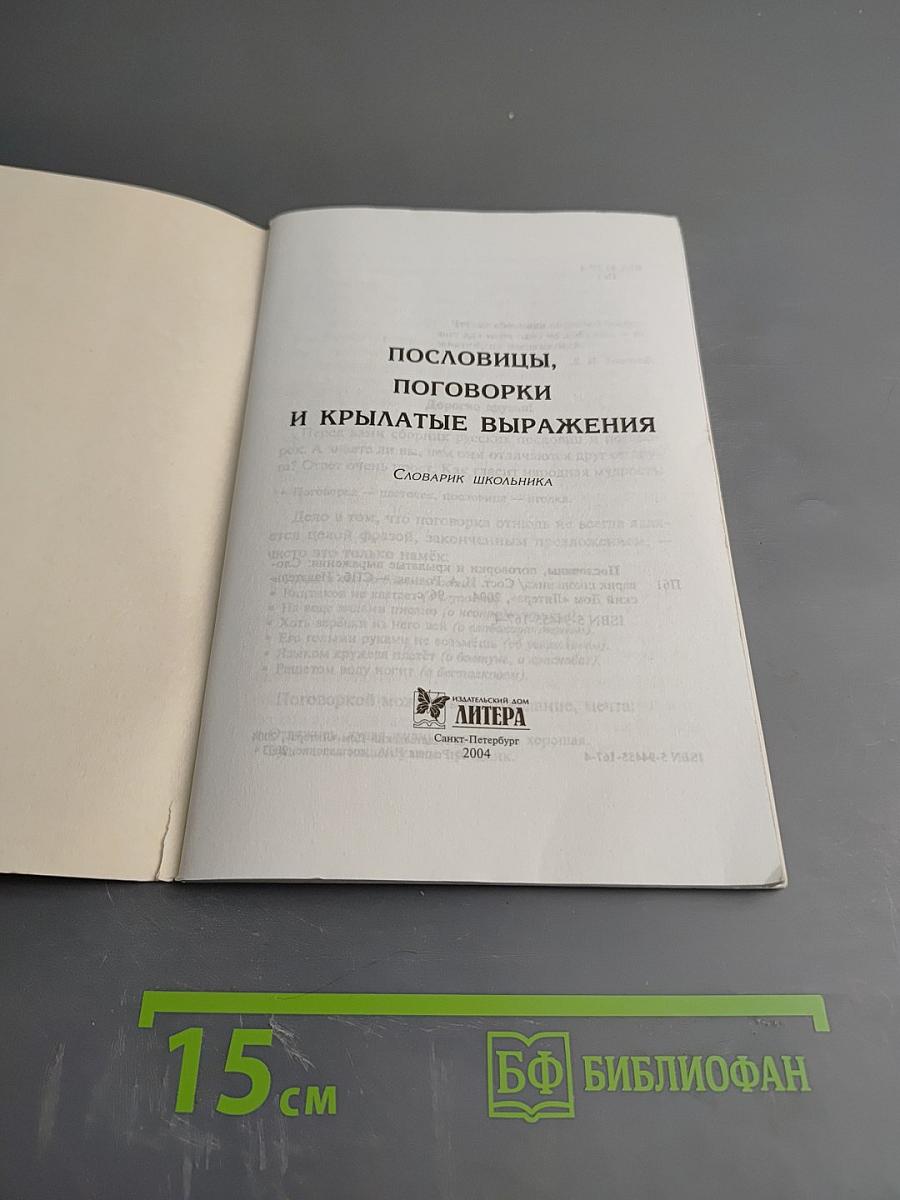 Пословицы, поговорки и крылатые выражения. Словарик школьника