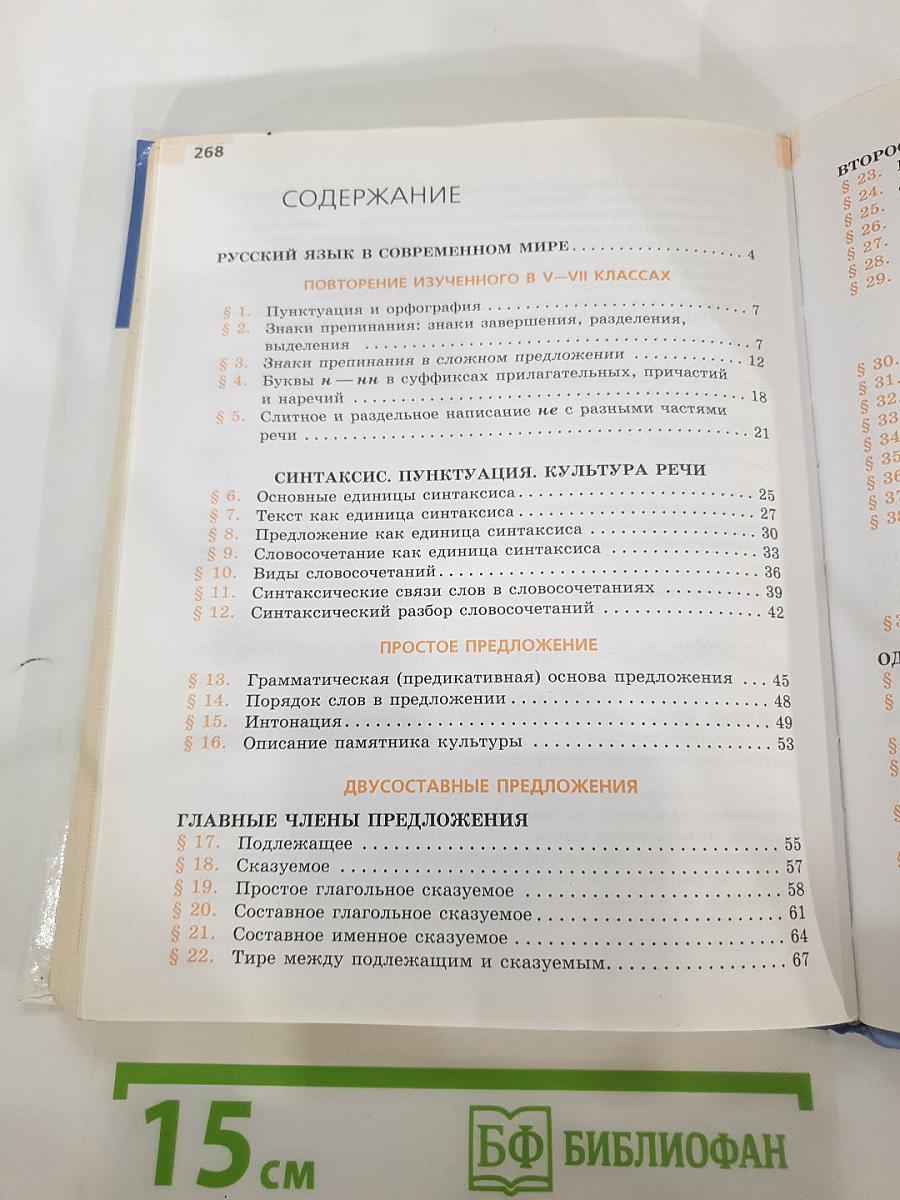 Русский язык 8 класс