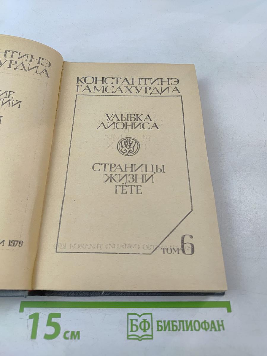 Улыбка Диониса. Страницы жизни Гете. Том 6