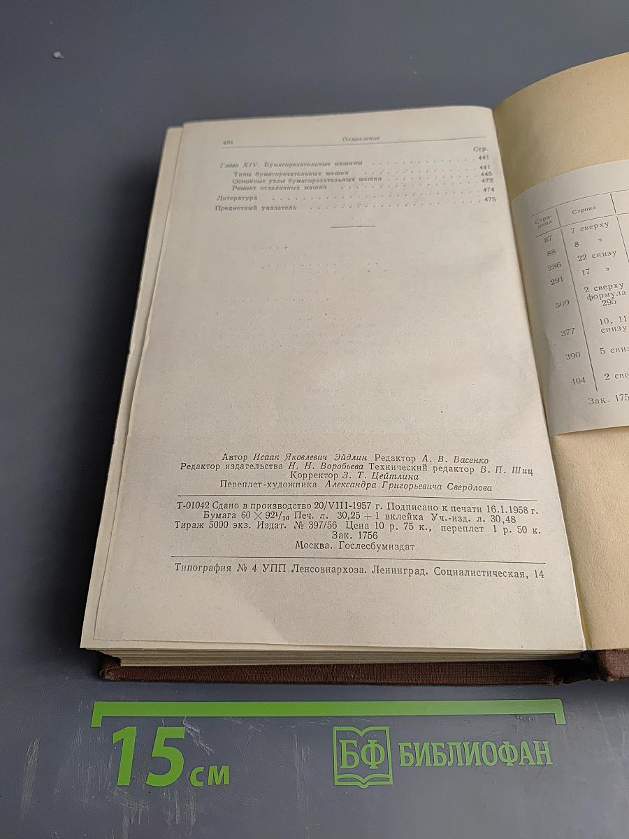 Бумагоделательные и отделочные машины