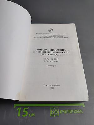 Мировая экономика и внешнеэкономическая деятельность. Курс лекций в двух томах. Том второй