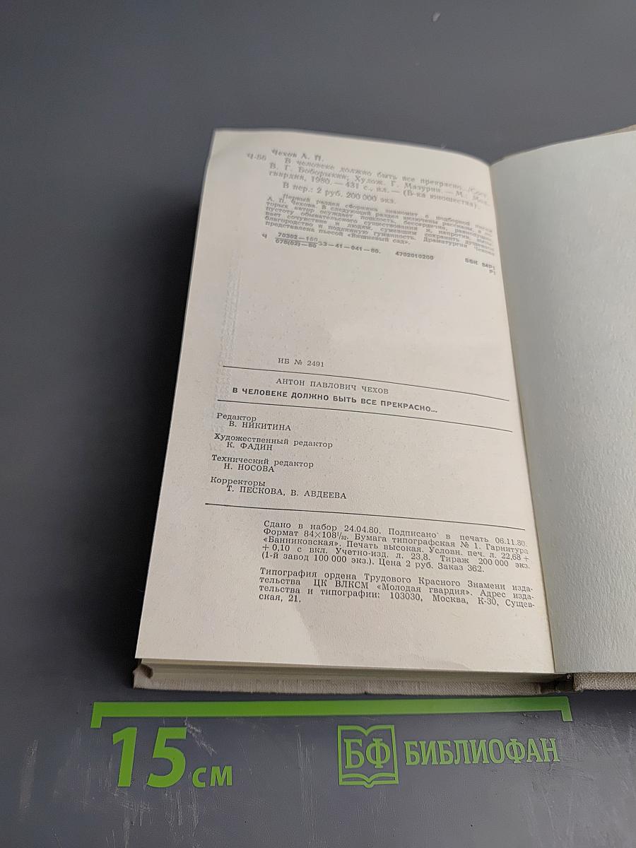 В человеке должно быть все прекрасно...