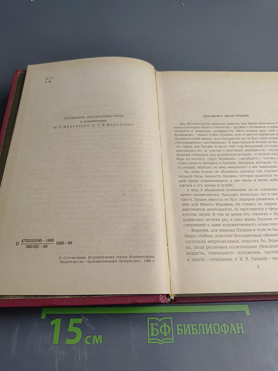Записки о Пушкине. Письма