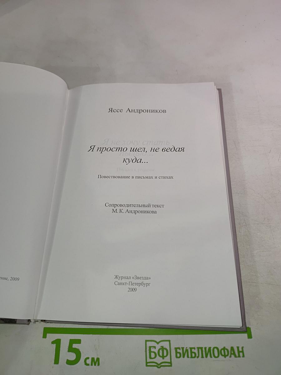 Я просто шел, не ведая куда... Повествование в письмах и стихах