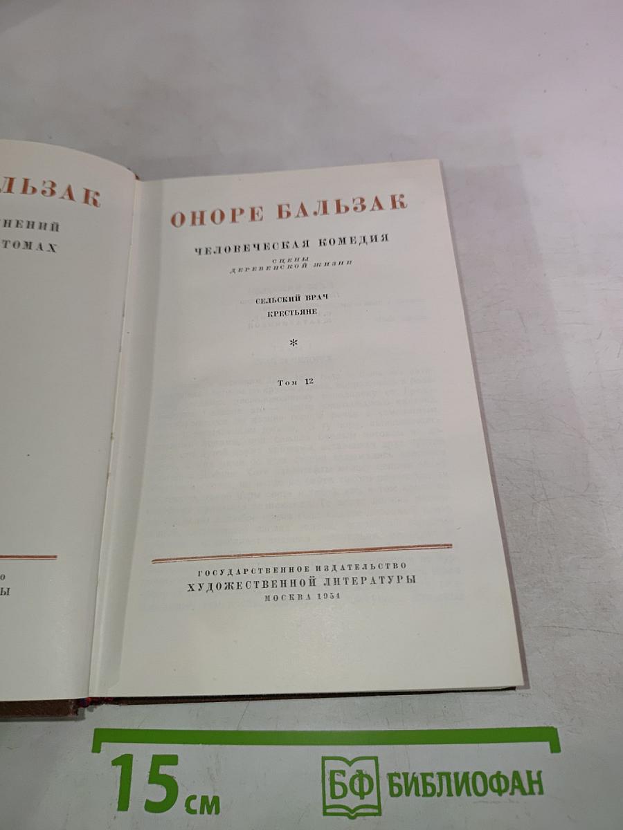 Человеческая комедия. Сцены деревенской жизни. Сельский врач. Крестьяне. Том 12