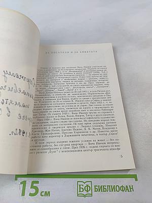 Вичо Иванов. Литературни анкети