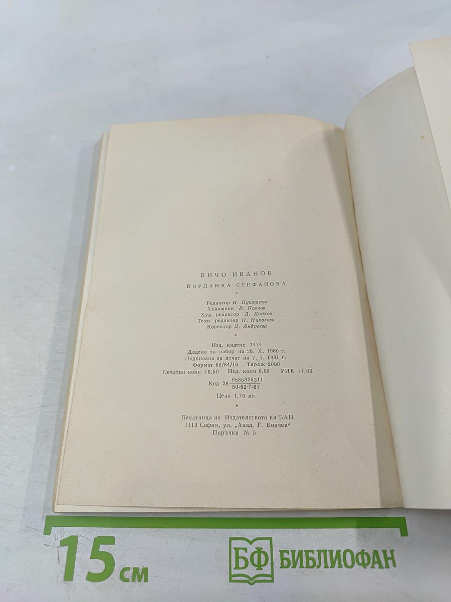 Вичо Иванов. Литературни анкети