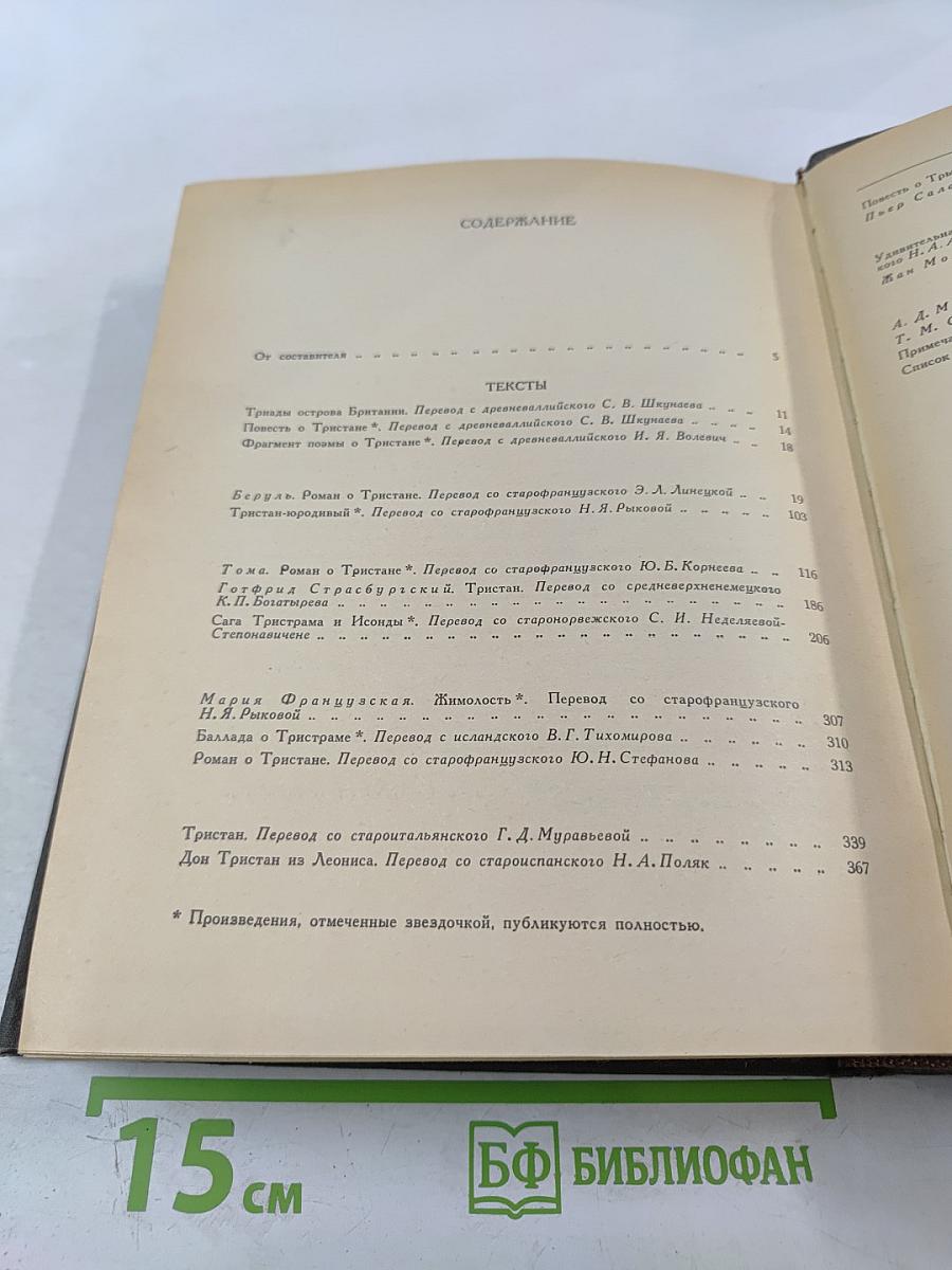 Легенда о тристане и изольде