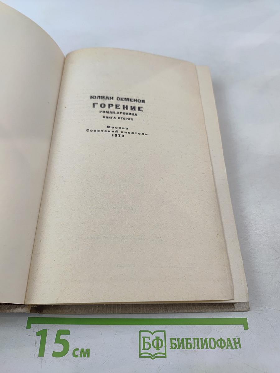 Горение. Роман-хроника. Книга вторая