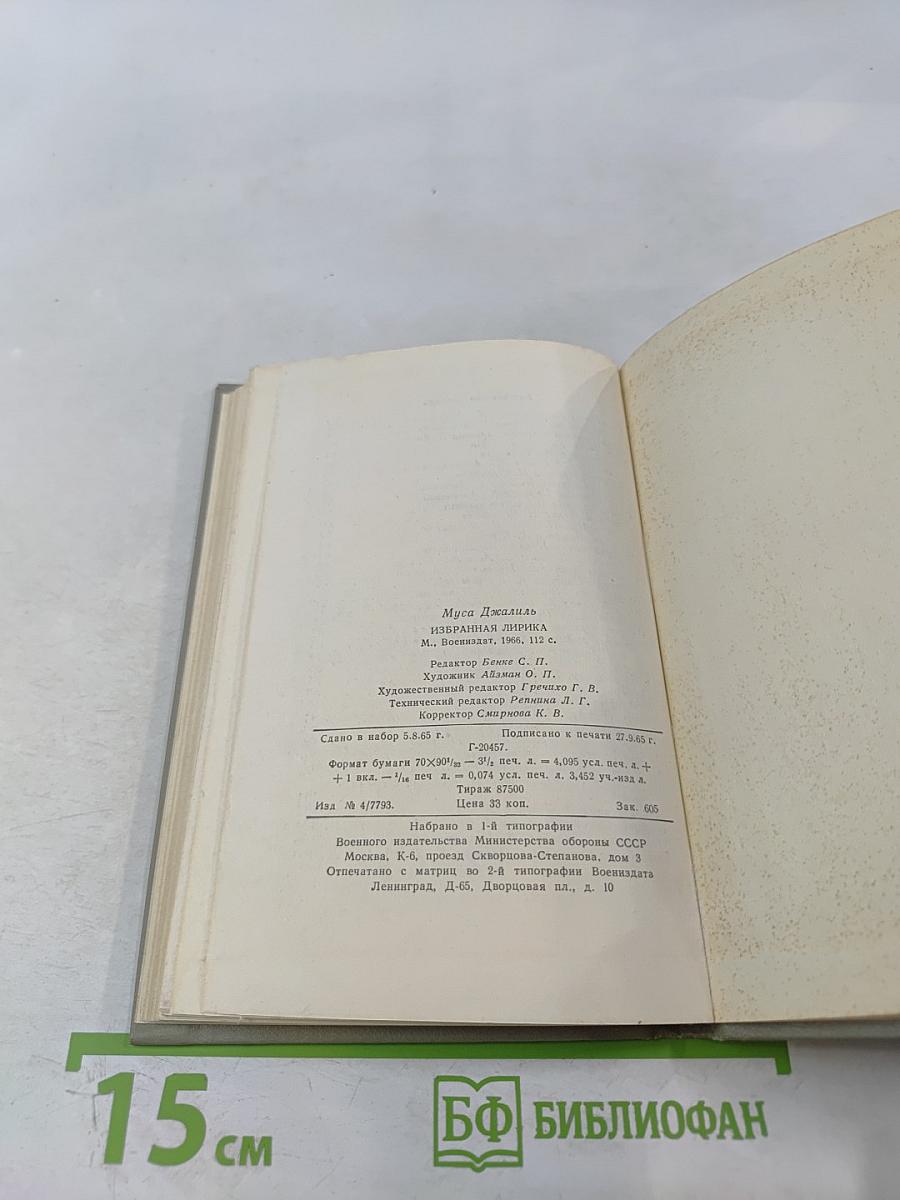 Избранная лирика