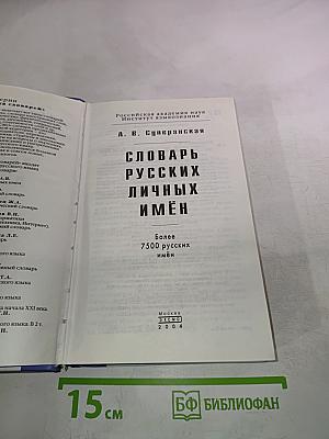 Словарь русских личных имён