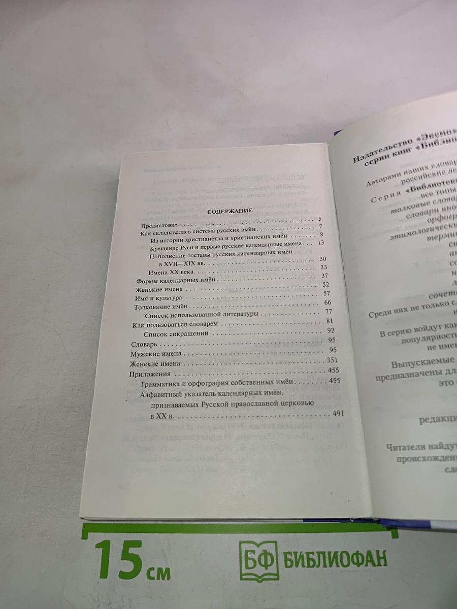 Словарь русских личных имён