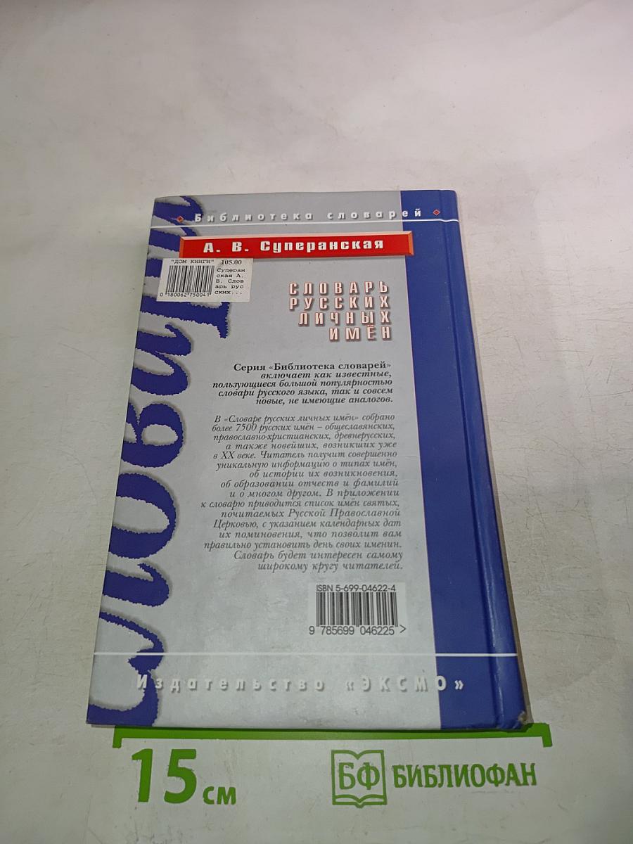 Словарь русских личных имён
