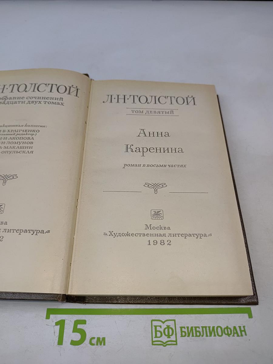 Анна Каренина. Роман в восьми частях. Части пятая - восьмая. Том девятый