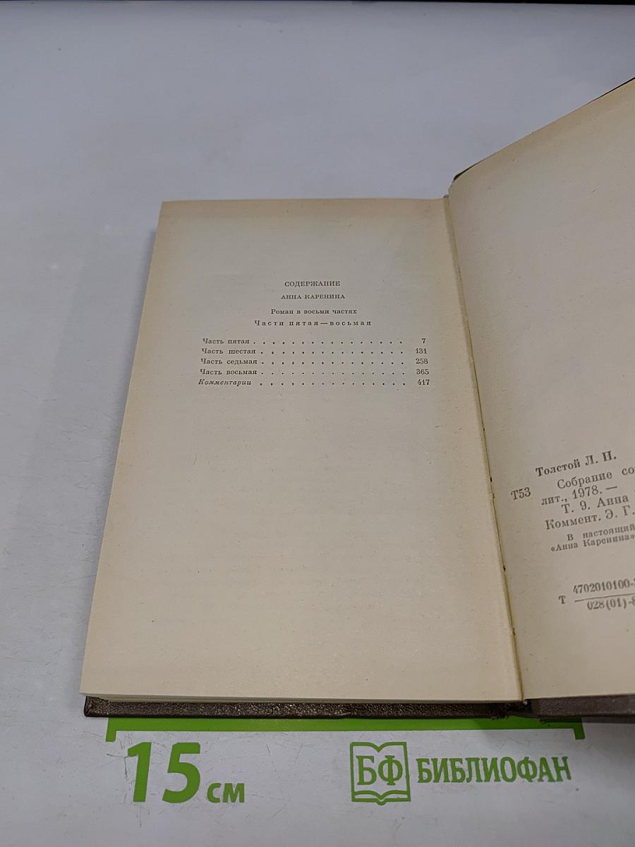 Анна Каренина. Роман в восьми частях. Части пятая - восьмая. Том девятый