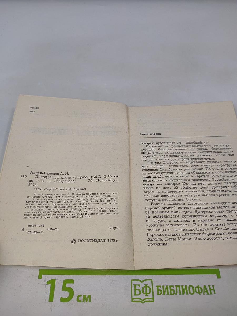 Поход за последним «Тигром»