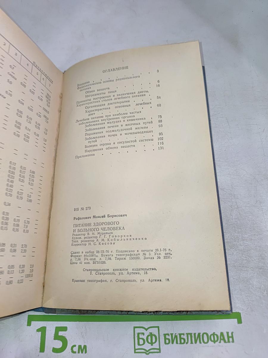 Питание здорового и больного человека