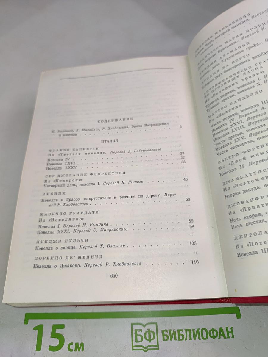 Европейская новелла Возрождения