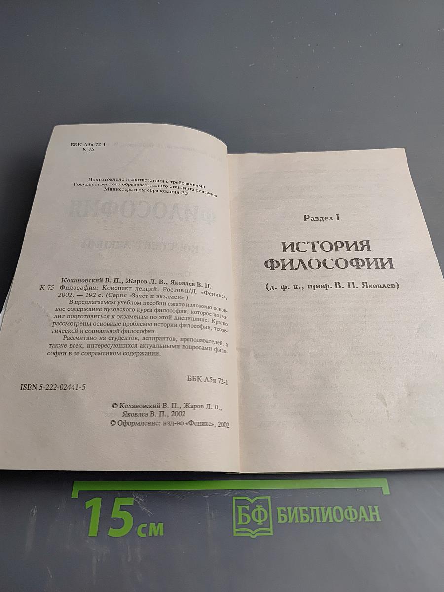 Философия. Конспект лекций