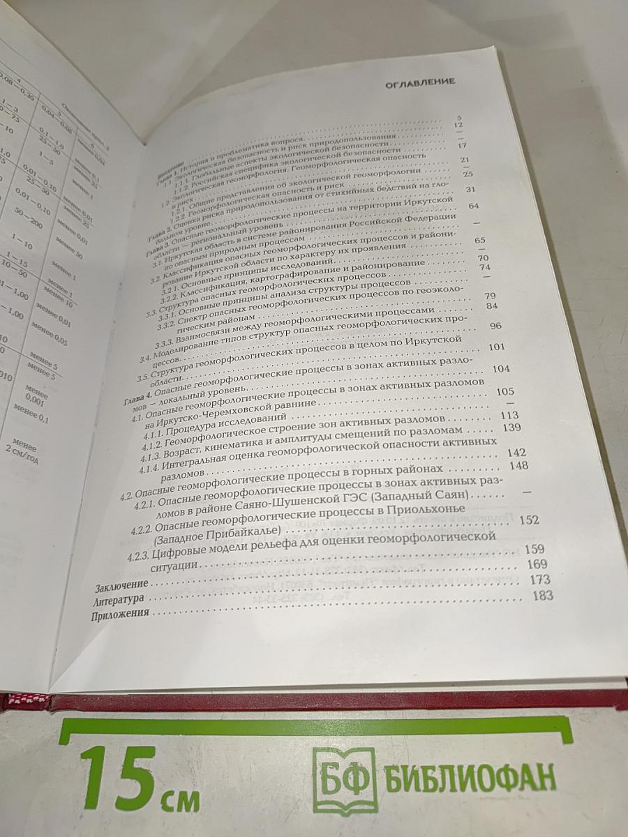Опасные геоморфологические процессы и риск природопользования