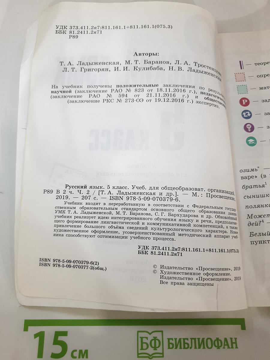 Русский язык 5 класс. Часть 2