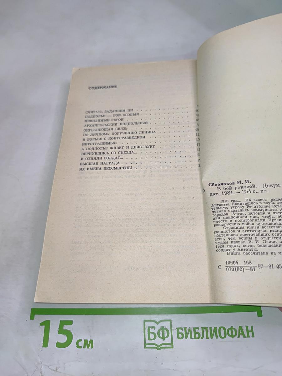 В бой роковой...