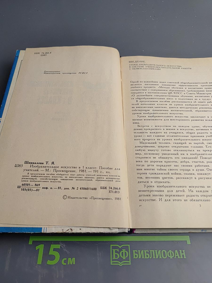 Изобразительное искусство в 1 классе: Пособие для учителей