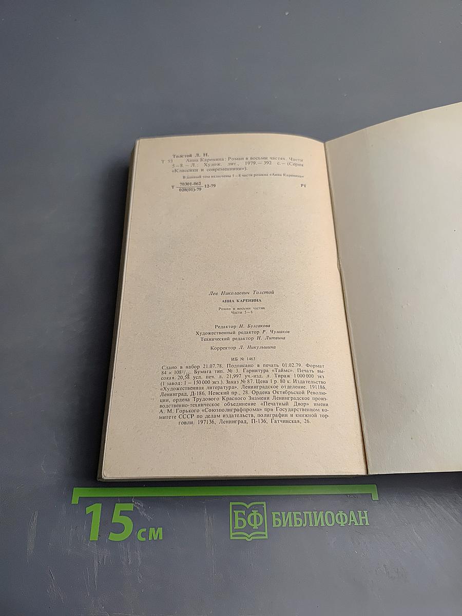 Анна Каренина. Части пятая - восьмая