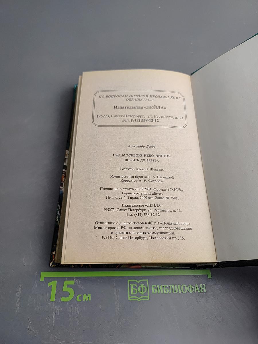 Над Москвою небо чистое. Дожить до завтра