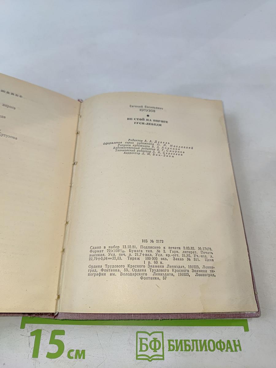 Не стой на пороге. Гуси-лебеди