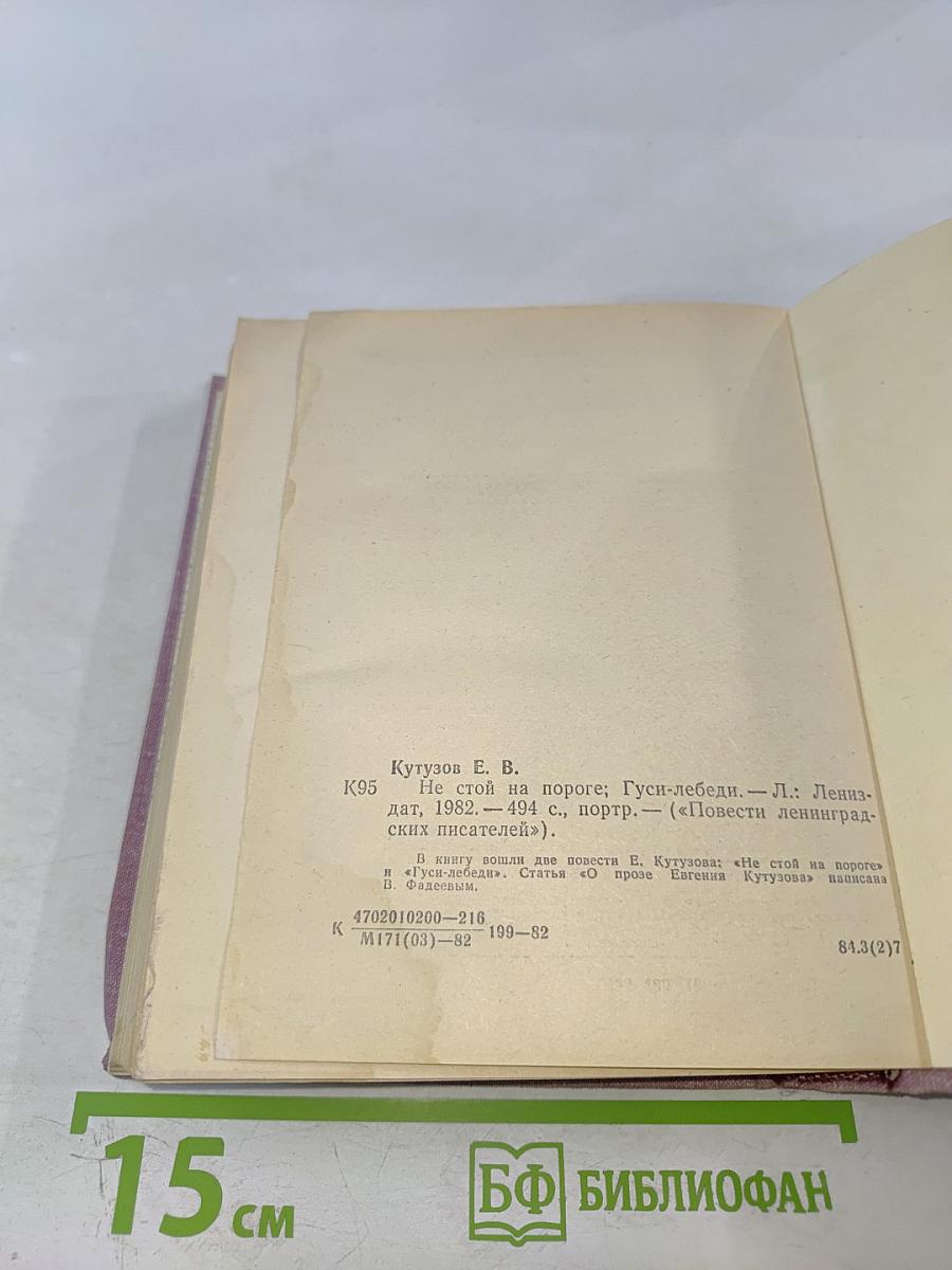 Не стой на пороге. Гуси-лебеди