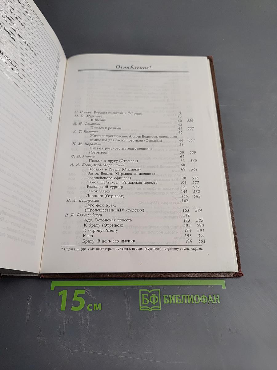 Антология в произведениях русских писателей XVIII - начала XX века. Эстония