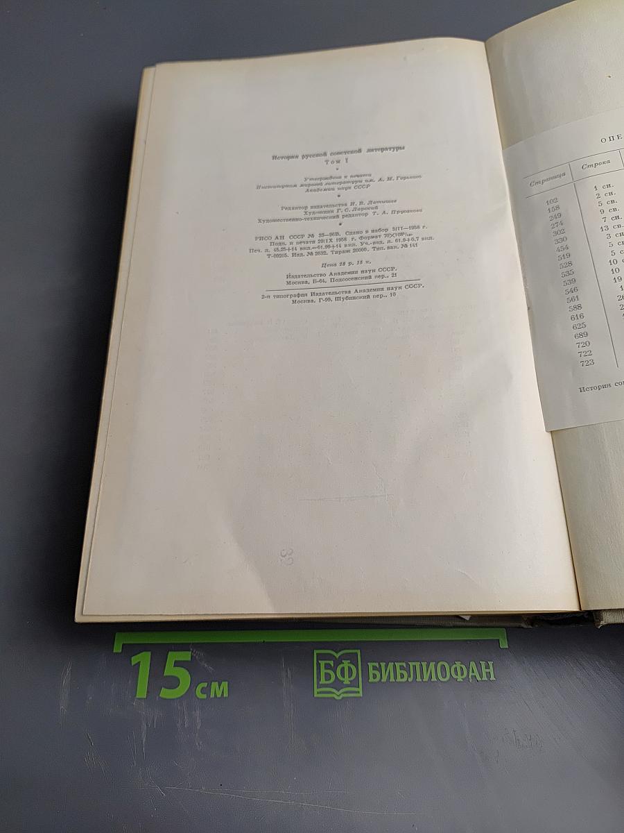 История русской советской литературы Том I