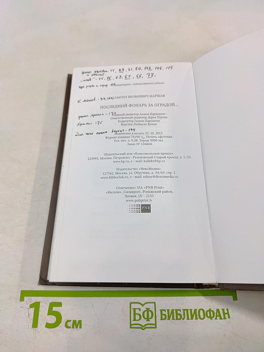 Последний фонарь за оградой...