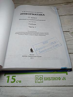 Информатика 11 класс (базовый и углубленный уровни) Часть 1