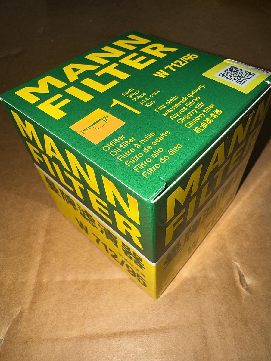 Оригинальный масляный фильтр MANN-FILTER W712/95